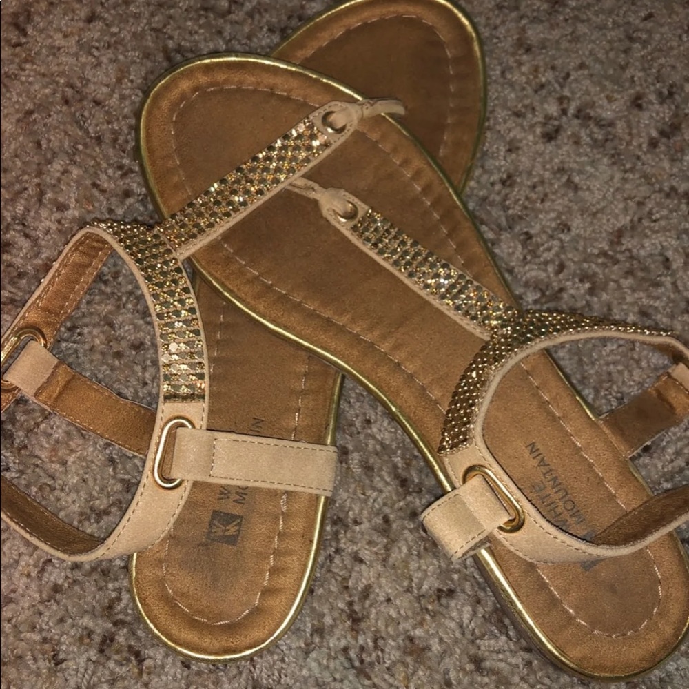 Gold Sandals Size 9
